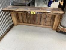 76" X 19" WOOD TOP COUNTER