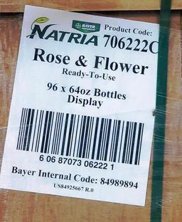 PALLET OF 96 JUGS/BOTTLES OF BAYER NATRIA ROSE & FLOWER TREATMENT