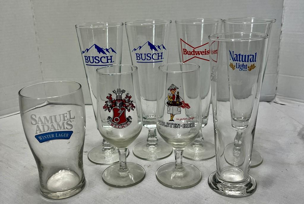 8 Beer Glasses