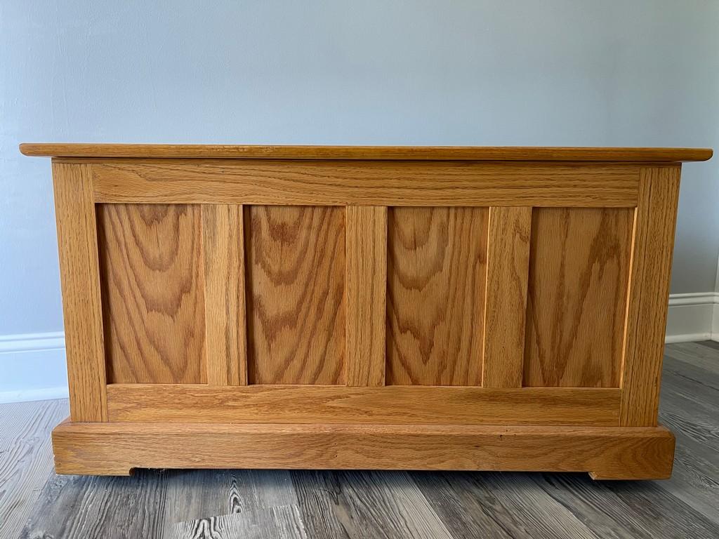 Oak Blanket Chest With Contents