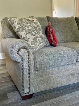 3 Cushion Tweed Fabric Sofa