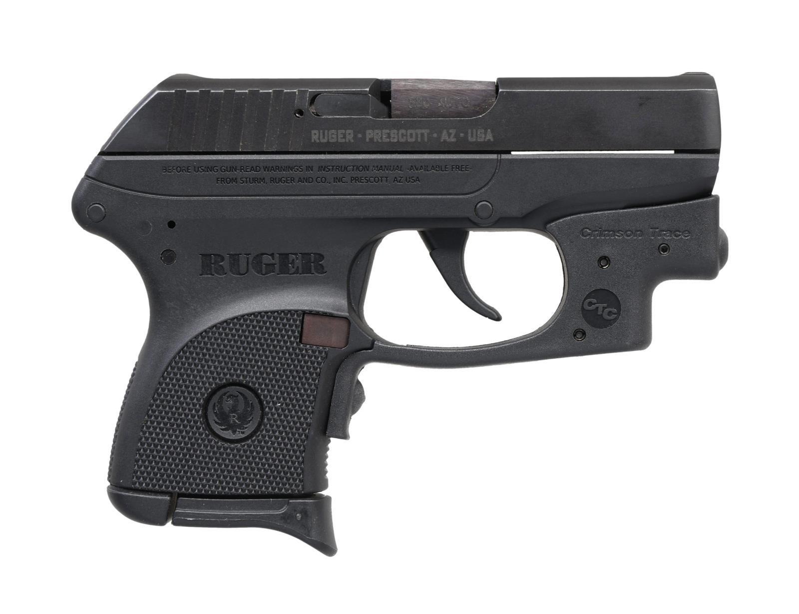 RUGER MODEL LCP SEMI-AUTO PISTOL WITH LASER SIGHT.
