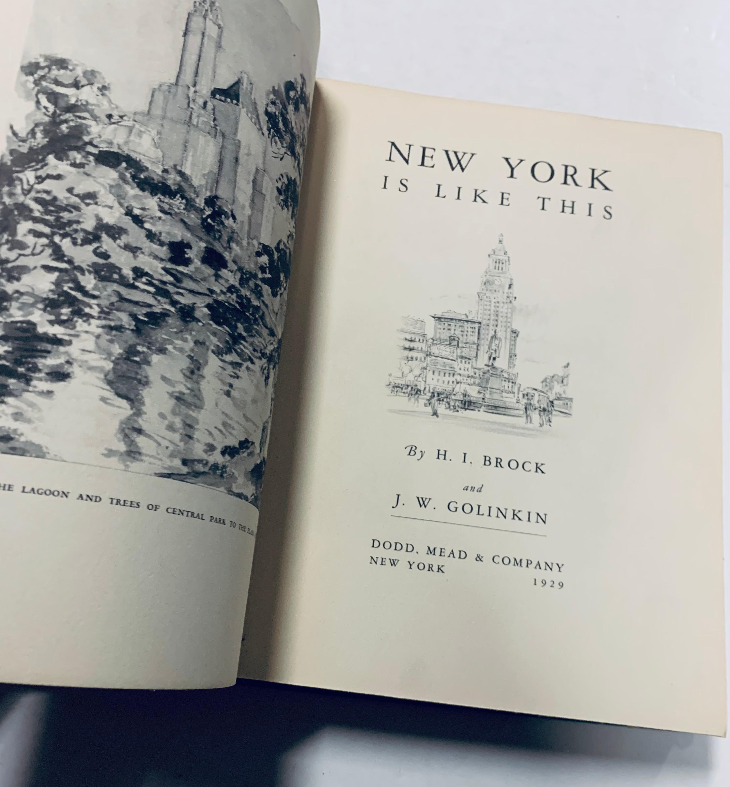 NEW YORK IS LIKE THIS by H.I. Brock (1929)