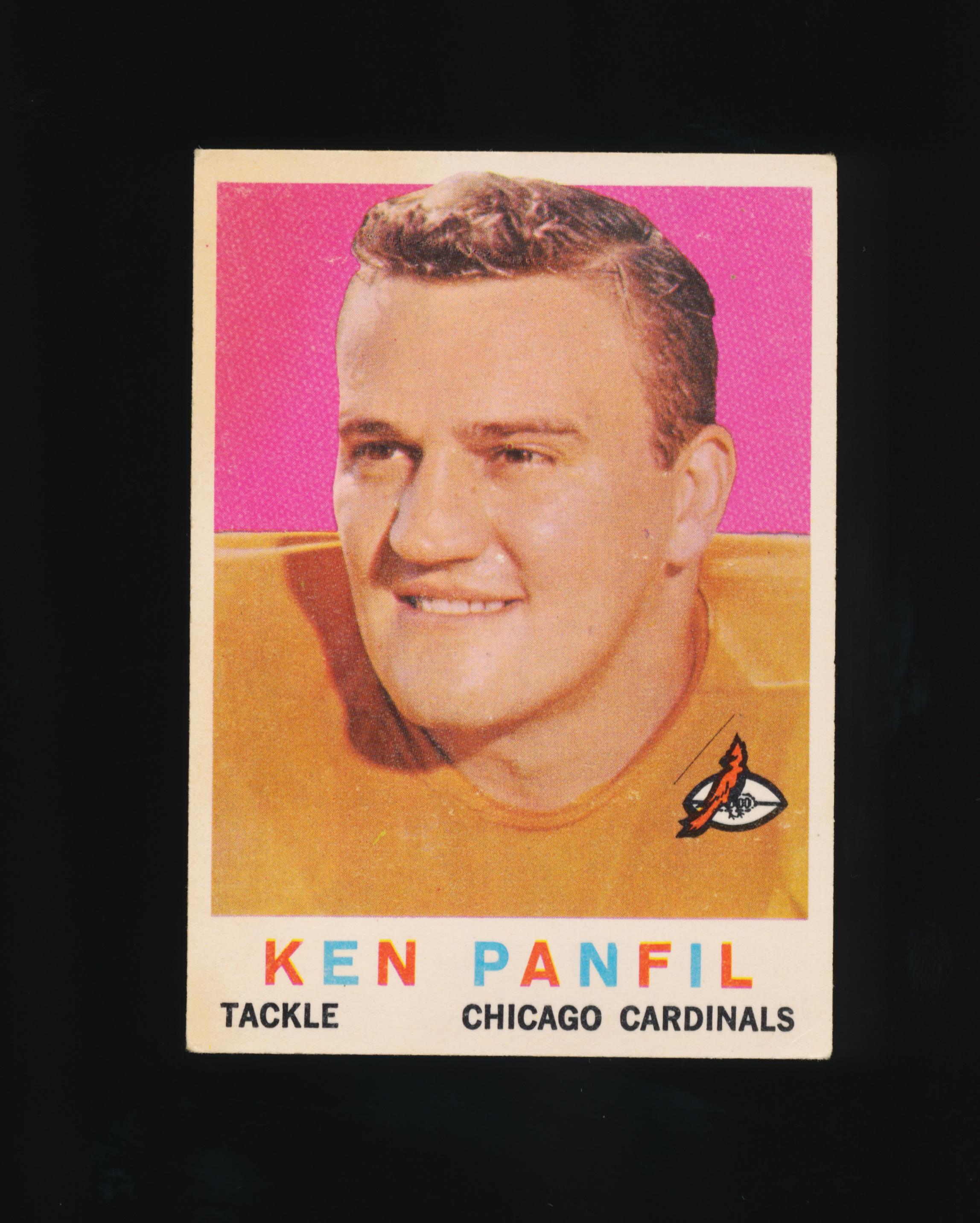 1959 Topps ROOKIE Football Card #71 Rookie Ken Panfil Chicago Cardinals
