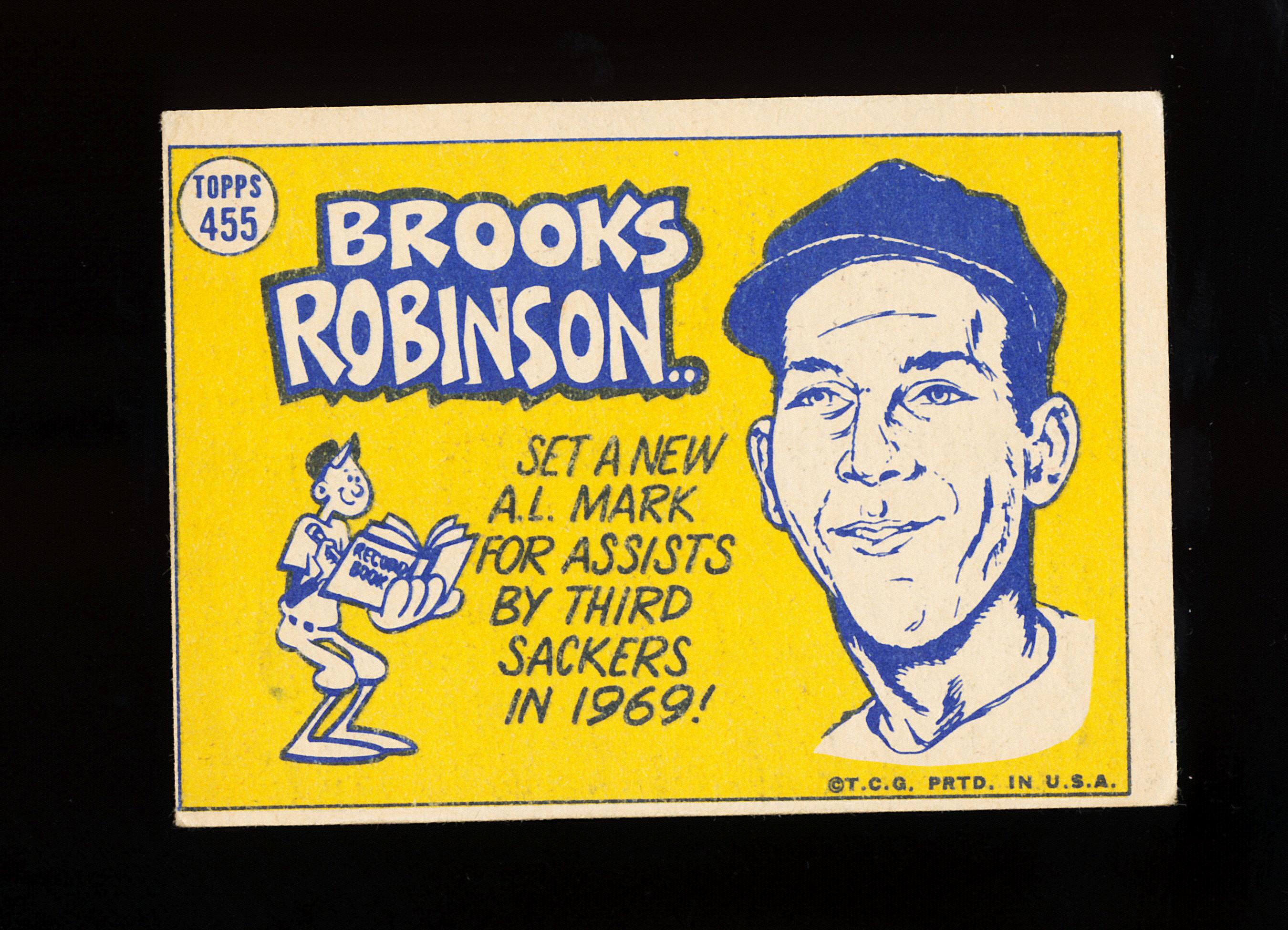 1970 Topps Baseball Card #455 Hall of Famer Brooks Robinson Baltimore Oriol