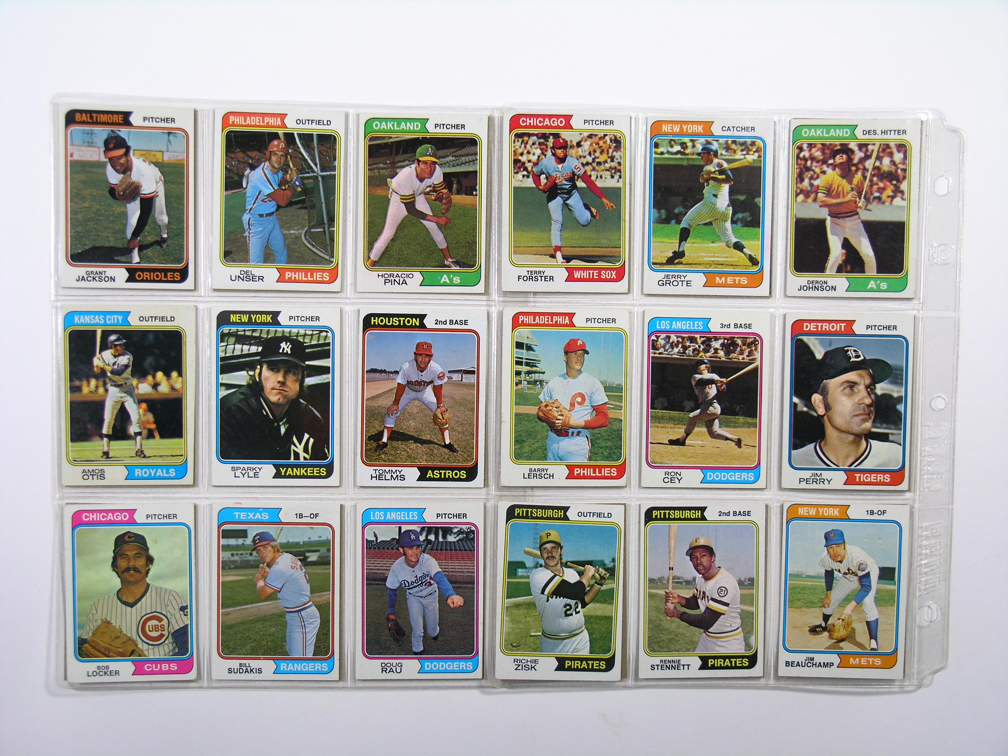 (234) 1974 Topps Baseball Cards VG/EX to EX Conditions