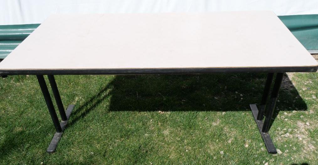 Ten 29.5x60x29" Gray Fold Up Tables