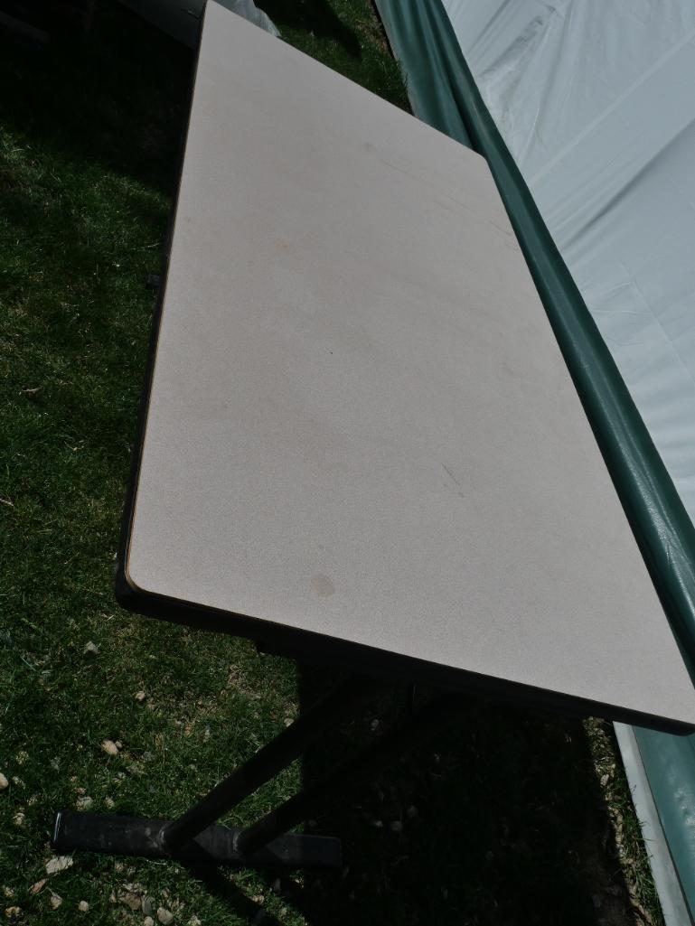 Ten 29.5x60x29" Gray Fold Up Tables