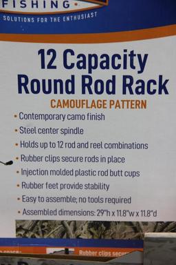 Two Organized Fishing Brand 12 Capacity Fishing Rod Racks