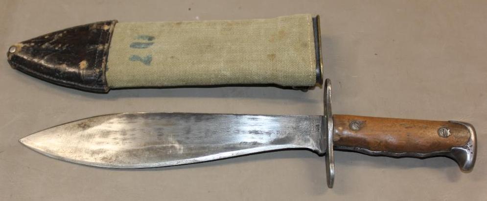 Large Plumb Bolo Knife with Scabbard