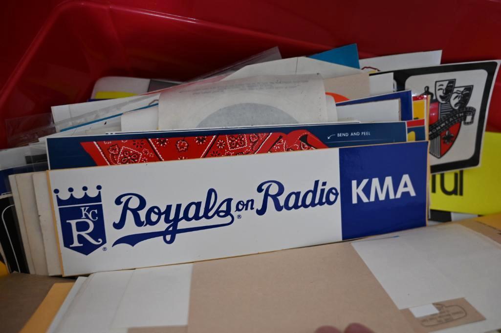 Radio Advertising Stickers & Collectibles