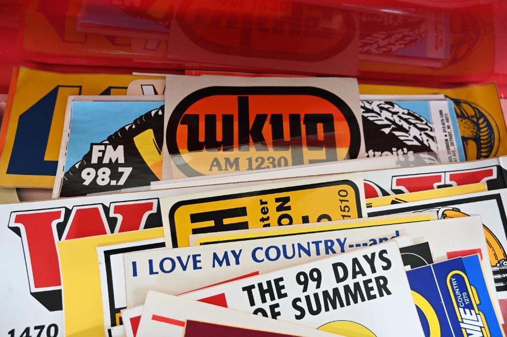 Radio Advertising Stickers & Collectibles