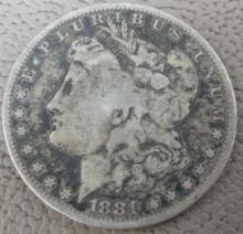 1881 "S" Morgan Silver Dollar Coin