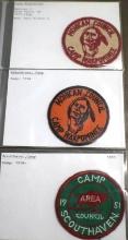Three Early BSA Camp Patches, One Dated 1951