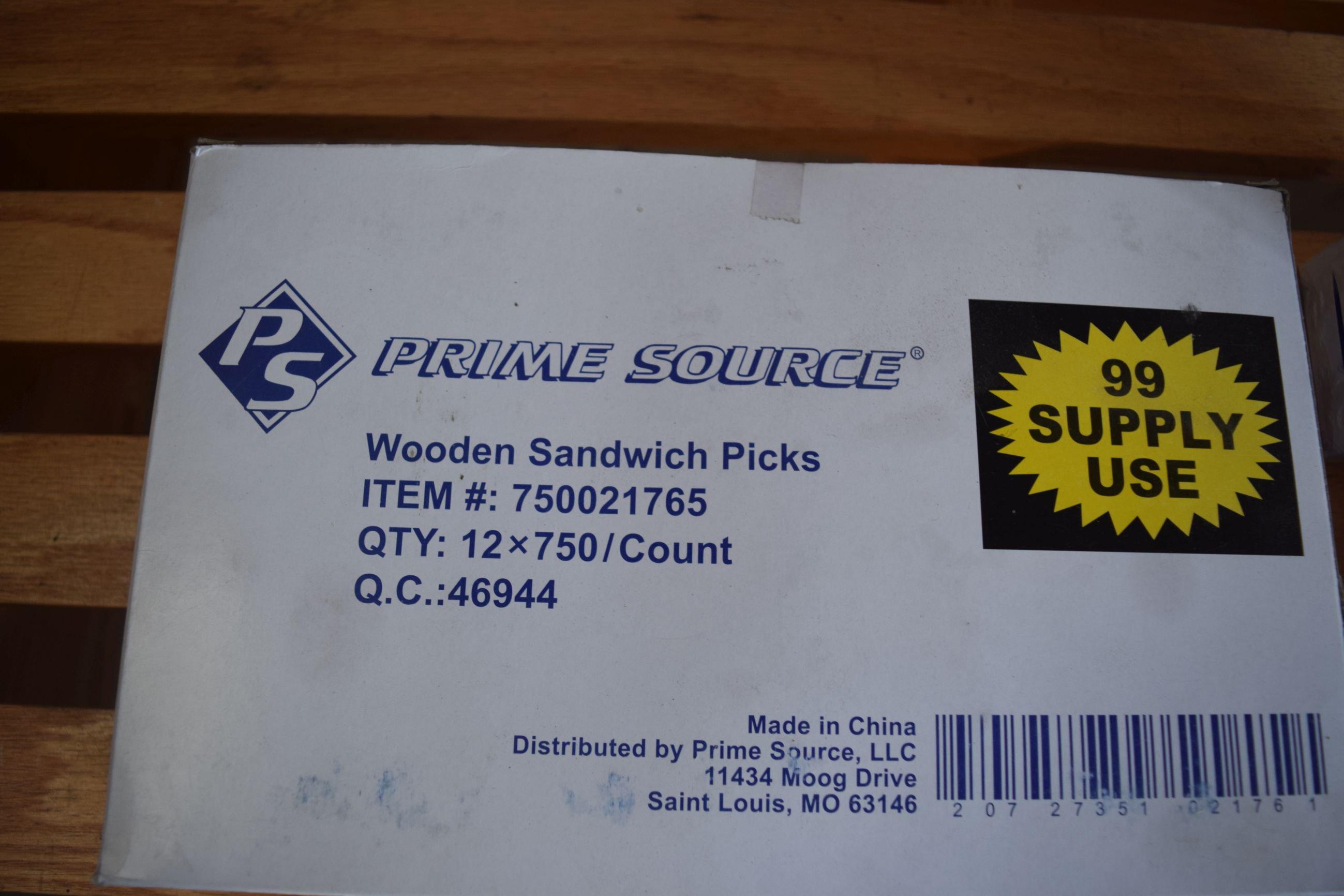 Lot of 10,000 + New Wooden Sandwich Picks
