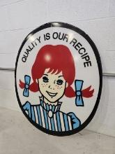Wendy's 36" Oval Plastic Sign