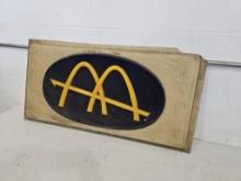 McDonald's Plastic Sign 2'x4' (older symbol)