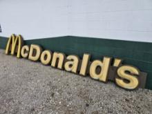 McDonald's Plastic Light Up Sign 19'