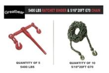 New/Unused Ratchet Binder And Chain