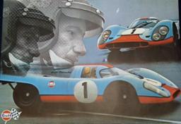 Set of four Porsche motorsport posters.