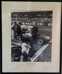 Multi-signed, Alan Smith image of Mike Hawthorn in 1954