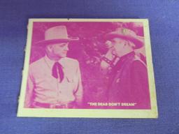Hoppalong Cassidy Trading Cards, 1 Milton Bradley Play money, & 1929 Movie Ad