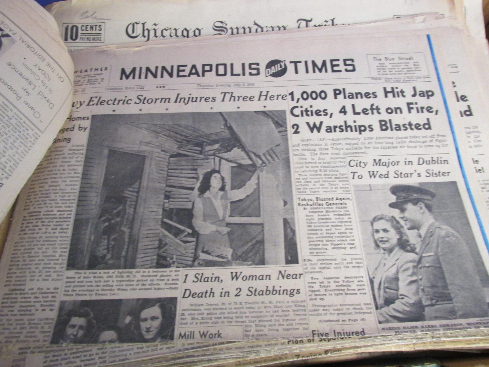 WWII News Paper Headlines/Front Pages Etc. Mostly 1944-45 – Photos a sampling