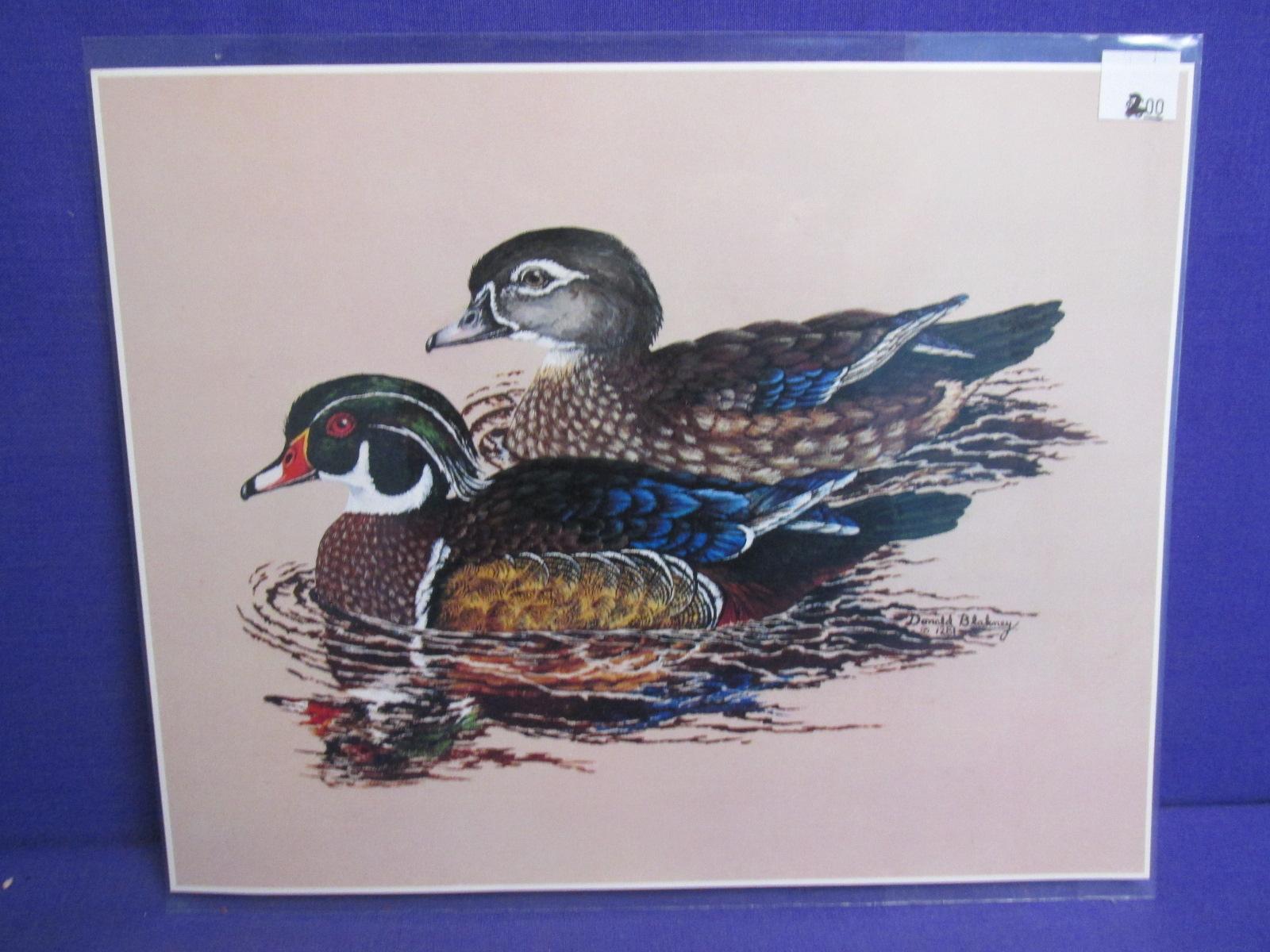 14 Wildlife Prints – 5 Les Kouba 7 1/2” x 10” , 5 Donald Blakney each 9x 12” & 4 8x10