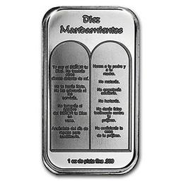 1 oz Silver Bar - Ten Commandments (Spanish)