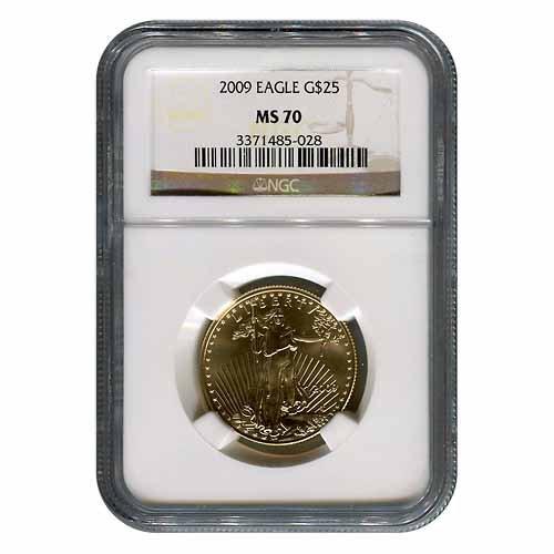 Certified American $25 Gold Eagle 2009 MS70 NGC