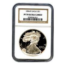 Certified Proof Silver Eagle 1994 PF70 NGC