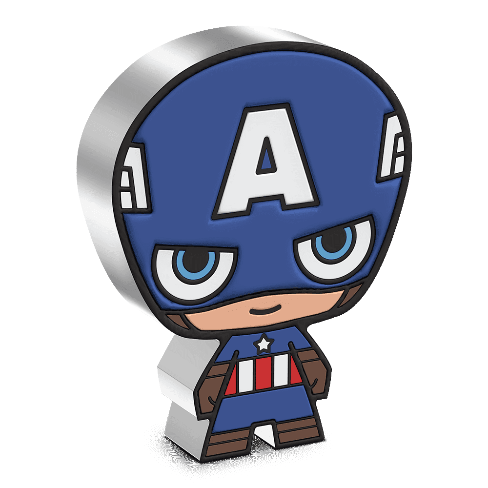 Marvel - Captain America 1oz Silver Chibi(R) Coin