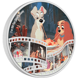 Disney Cinema Masterpieces - Lady and the Tramp 3oz Silver Coin