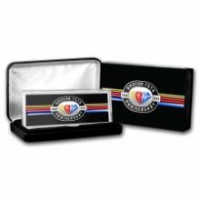 4 oz NASCAR 75th Double Sided Colorized Silver Bar