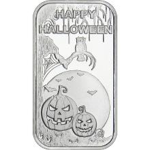 Happy Halloween Spooky 1oz Silver Bar