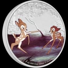 Disney Bambi 80th Anniversary - Bambi and Faline 1oz Silver Coin
