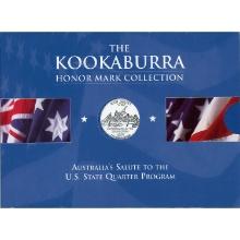 Australia Kookaburra 1 oz. Silver 1999 New Jersey Privy with State Quarter