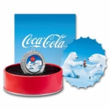 Coca-Cola? 2023 6 gram Ag Polar Bear Bottle Cap Ornament w/ Box