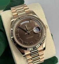 New Rolex 18k Gold Presidential DayDate Chocolate Dial Comes with Box & Papers