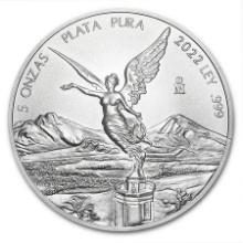 Mexican Silver Libertad 5 Ounce 2022