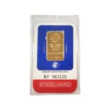 1oz Gold Engelhard Bar sealed with assay card .9999