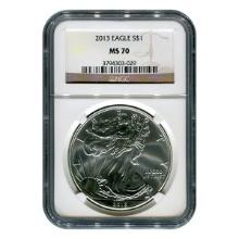 Certified Uncirculated Silver Eagle 2013 MS70 NGC