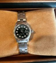 26mm Stainless Steel Black Dial Rolex comes with Box & Appraisal