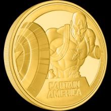 Marvel Captain America(TM) 1/4oz Gold Coin