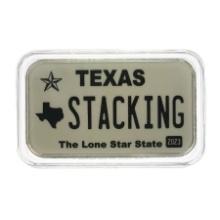 Texas License Plate - Stacking Across America 1oz Silver Bar