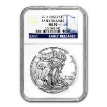 Certified Uncirculated Silver Eagle 2016 MS70 NGC Early Release