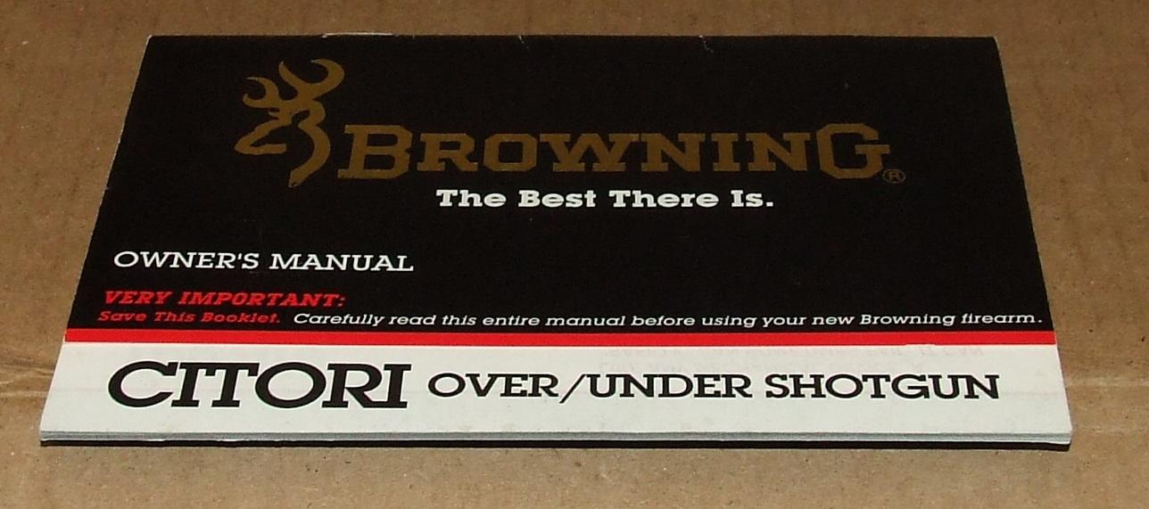 Browning Citori O/U Shotgun Manual