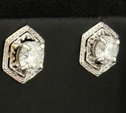 Unique 1.6ct Tw Diamond Earrings
