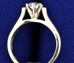 0.70 Ct Pear Diamond Solitaire Ring