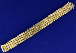 12ct Champagne Diamond Tennis Bracelet In 10k Yellow Gold